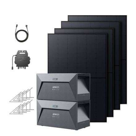 Anker SOLIX Solarbank Dual-System mit Bodenhalterungen 2160W, 3200Wh - 0% MwSt. (gem. § 12 Abs. 3 UStG)*