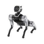 Magicdog EDU Roboterhund mit animiertem Display, leicht von unten gesehen
