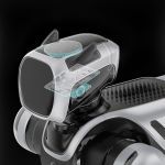 Magicdog EDU Roboterhund mit transparenter Darstellung der internen Elektronik im Kopfbereich

